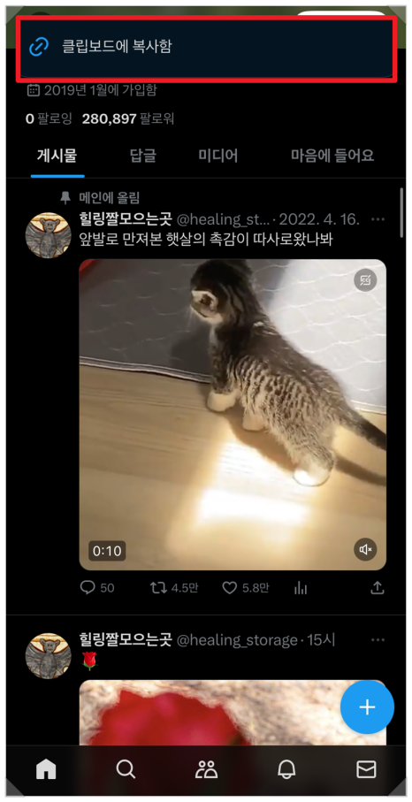 트위터 영상 저장 아이폰 진행 과정 동영상 다운로드 10초면 가능 트위터 영상 저장 아이폰 진행 과정 동영상 다운로드 10초면 가능