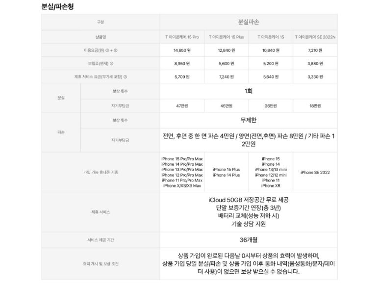 T아이폰케어15 시리즈 출시 T아이폰케어15 시리즈 출시