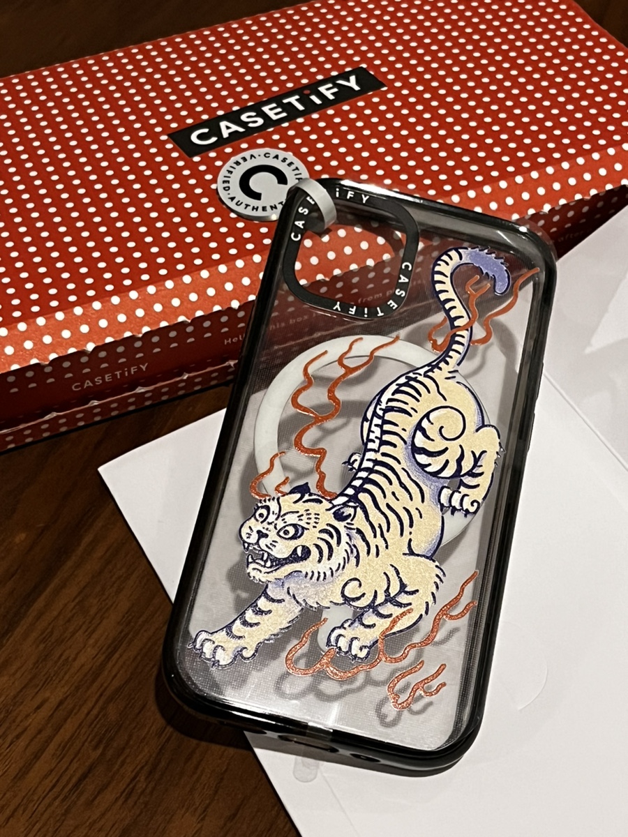 [Casetify] 케이스티파이 아이폰 12미니 블랙 호랑이 케이스 by Leung