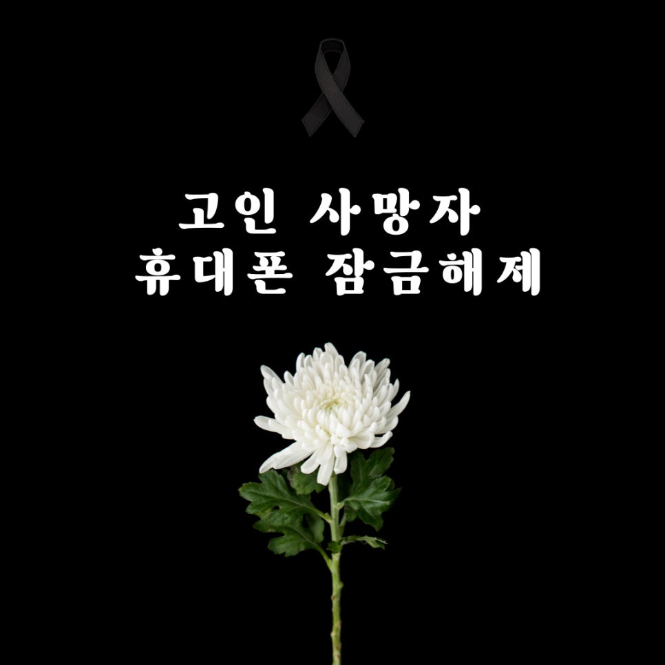 사망시 고인 휴대폰잠금해제 갤럭시 핸드폰 아이폰 엘지폰 패턴 비밀번호 풀기