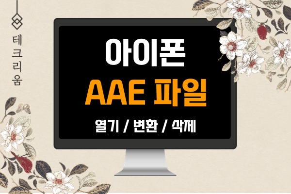 아이폰 AAE 파일이란?(열기 뷰어, 변환 방법, 삭제 가능 여부)