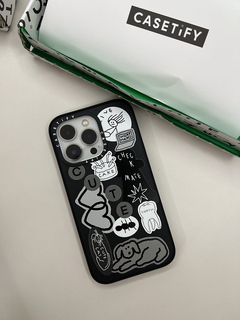 iPHONE 아이폰 13프로 CASETiFY 케이스티파이 INAP STICKER 이나피스퀘어 커플 케이스